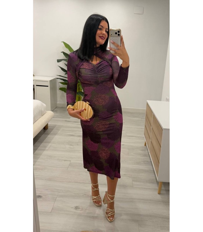 Vestido Nerea berenjena