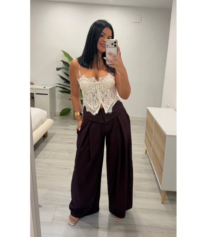 Pantalón ZR burdeos