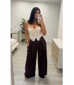 Pantalón ZR burdeos