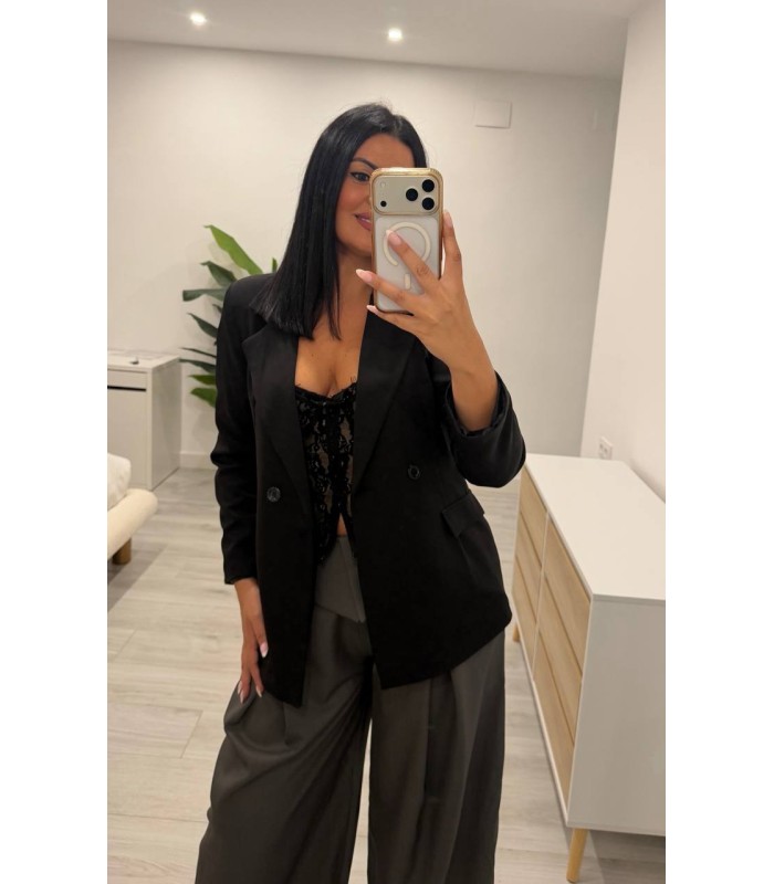 Chaqueta basic vestir negra