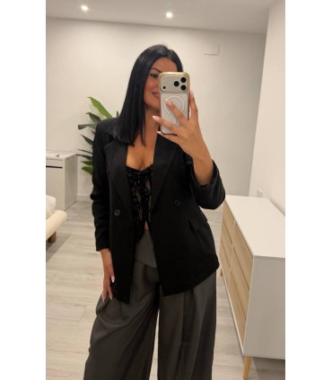 Chaqueta basic vestir negra