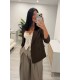 Chaqueta basic vestir camel marrón