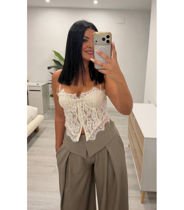 Corset encaje blanco