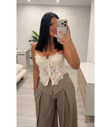 Corset encaje blanco