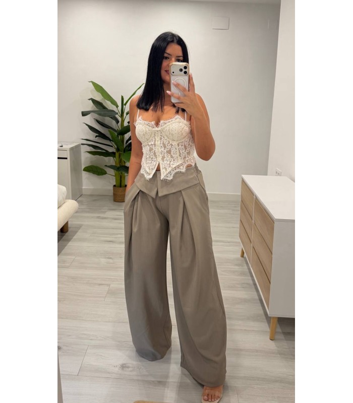 Corset encaje blanco