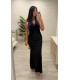 Vestido Fabiola tercipelo azul