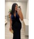 Vestido Fabiola tercipelo azul