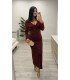 Vestido Tana granate encaje