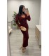 Vestido Tana granate encaje