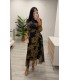 Vestido Natalia azul mostaza