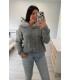 Jersey cuello pelitos gris