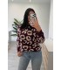 Jersey animal print berenjena
