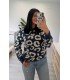 Jersey animal print azul petroleo