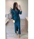 Vestido Meli azul petroleo