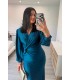 Vestido Meli azul petroleo