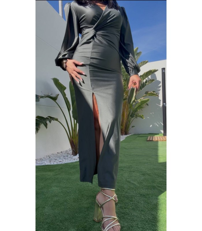 Vestido Meli verde caceria