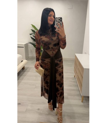 Vestido Griselda marrón