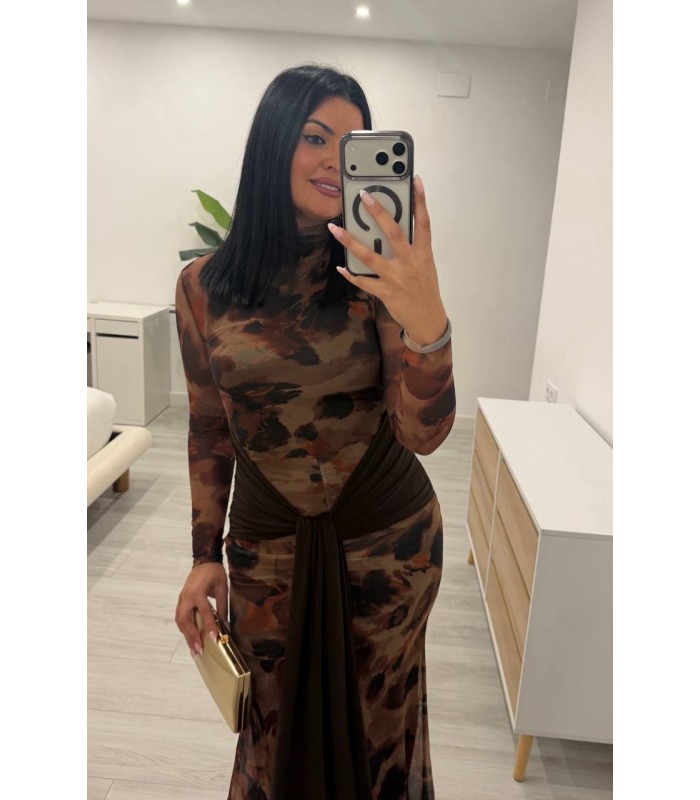 Vestido Griselda marrón