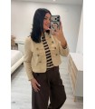 Chaqueta botones cruda