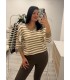 Jersey rallas cuello pico
