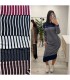 Vestido canalé rallas