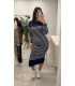 Vestido canalé rallas