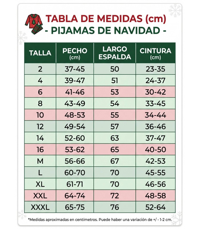 Pijama navideño para toda la familia