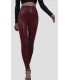 Legging poli piel burdeos