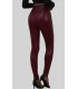 Legging poli piel burdeos