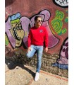 Sudadera unisex X color rojo