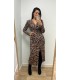 Vestido leopardo escote nudo