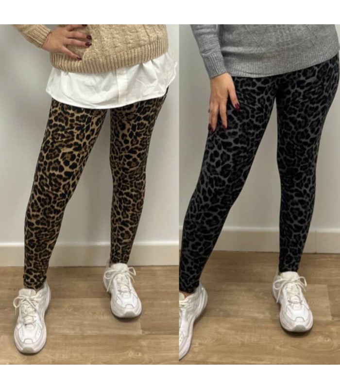 Malla licra animal print felpada