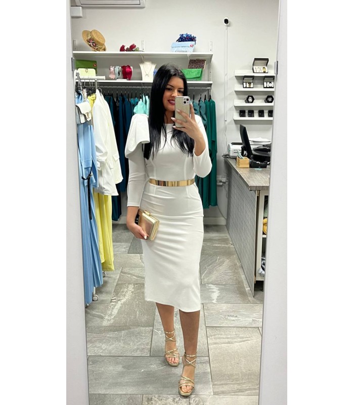 Vestido Lazada blanco