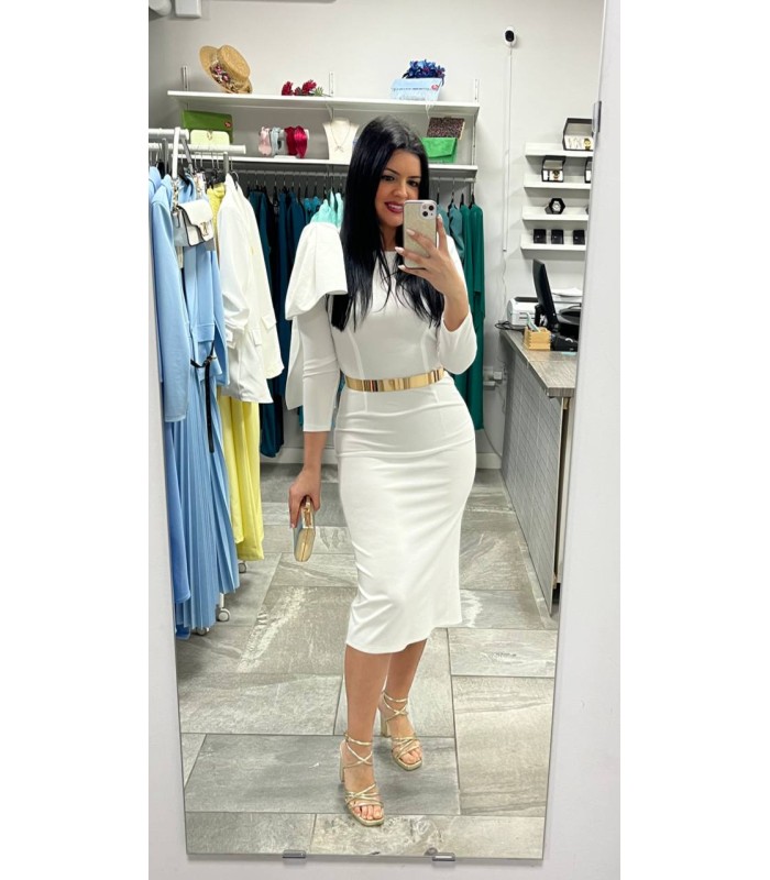 Vestido Lazada blanco