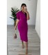 Vestido Leity buganvilla