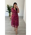 Vestido Lisa buganvilla