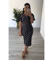 Vestido Topos negro