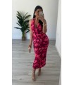 Vestido Pink flores rosa