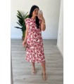 Vestido Nizara crudo coral