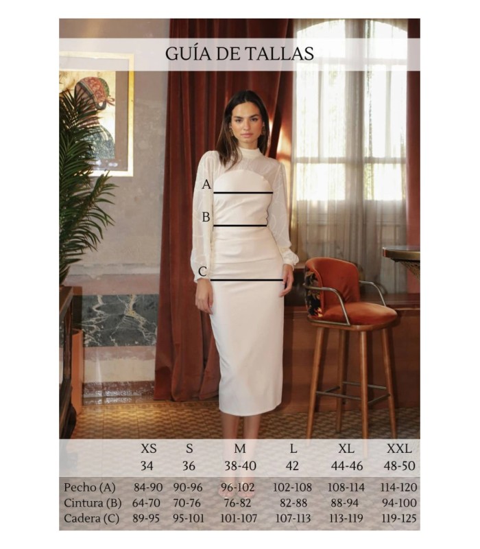 Vestido rojo flecos Cayro