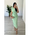 Vestido nudo verde