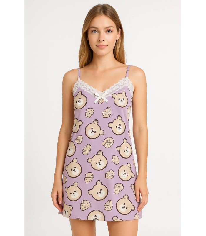 Vestido pijama algodón Osito