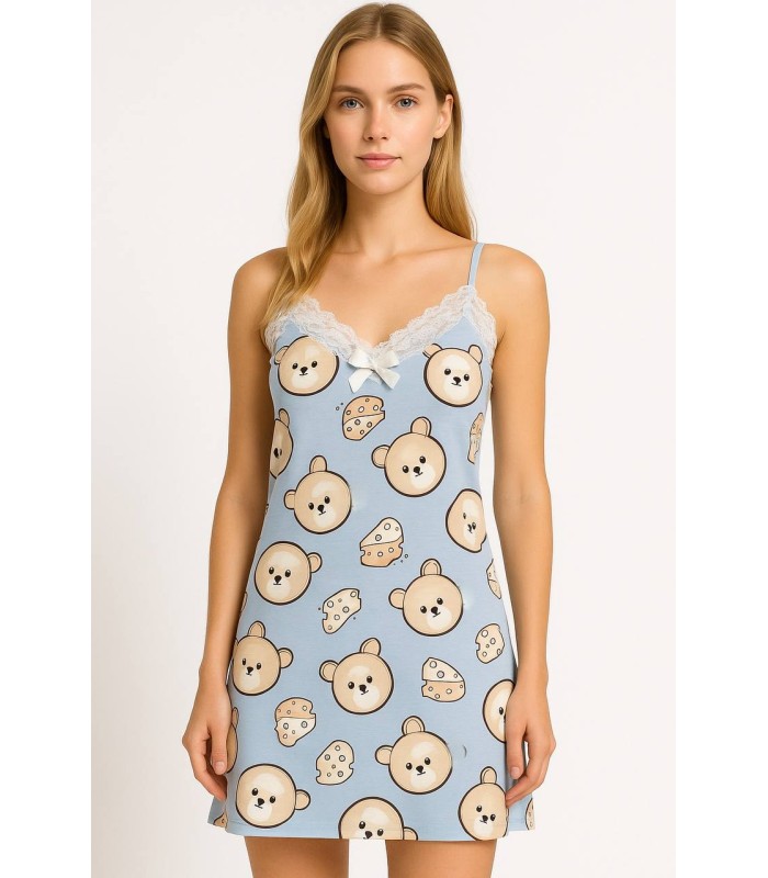 Vestido pijama algodón Osito