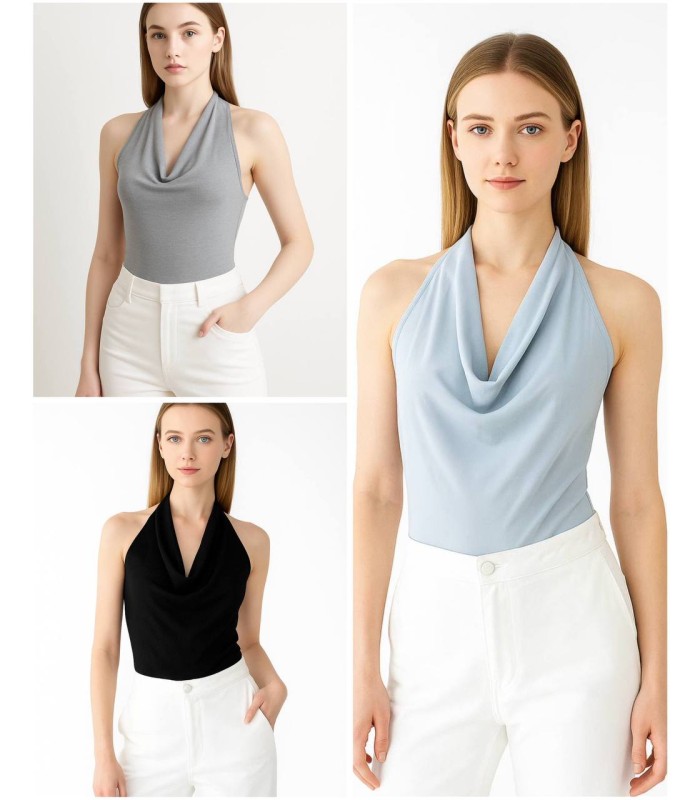 Body Zara agarrado al cuello de licra