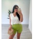 Pantalón corto lino botones