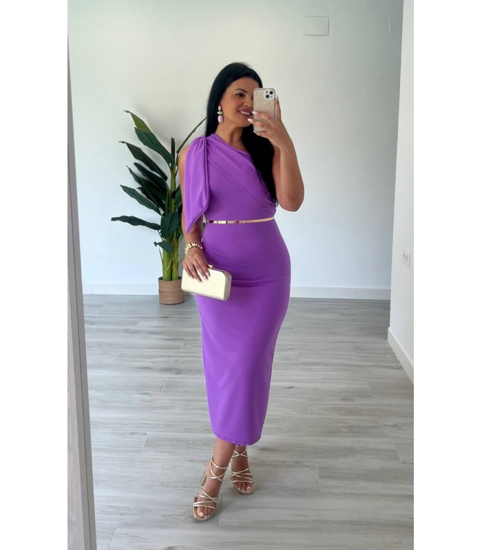Vestido Tiger liso malva