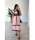 Vestido combinado con negro