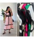 Vestido combinado con negro
