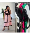 Vestido combinado con negro
