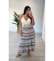 Falda multicolor celeste